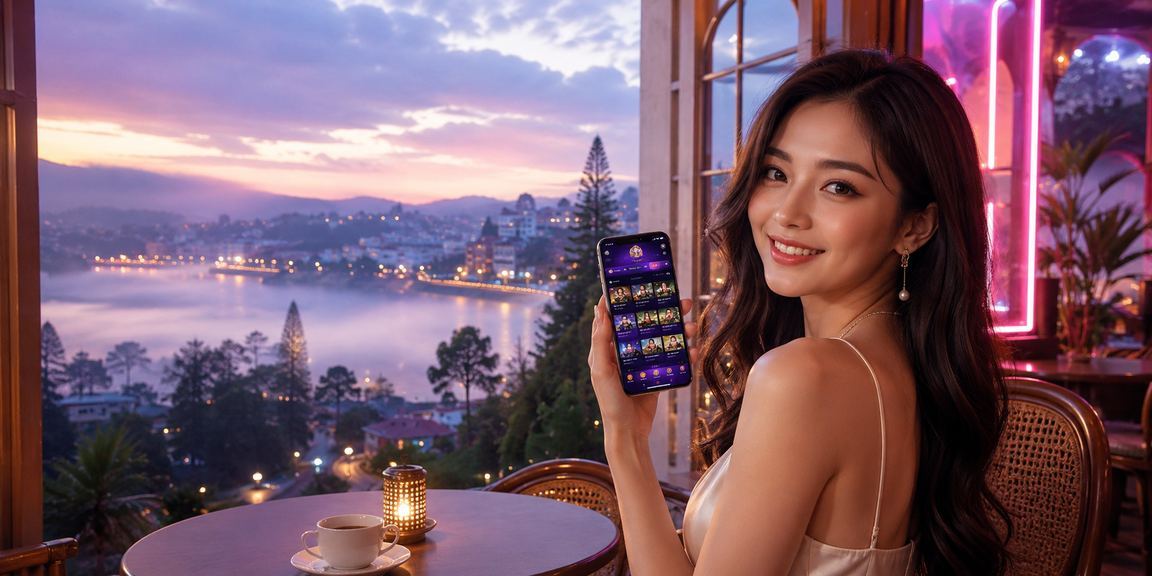 Người dùng Đà Lạt xem ưu đãi VIP và bonus tại quán cà phê yên tĩnh